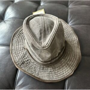 Men's DPC Outback Size‎ large Weathered Brown Hat Bendable Trim MC255 UPF 50+